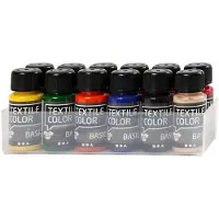 Creativ Company CC Textile Color Basic Set 50ml 12 stuks