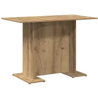 vidaXL Eettafel 110x60x75 cm bewerkt hout artisanaal eikenkleurig