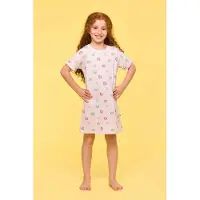 Woody slaapkleed meisjes - roze - bloemetjes all-overprint - 251-10-DZA-Z/930 - maat 128