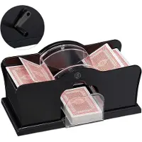 Equivera Kaartenschudmachine - Voor 2 decks - Automatische Kaartenschudder - Schudmachine voor Poker, Blackjack, Speelkaarten - Kaartmixer