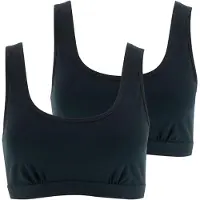 Athena Ecopack Basic Dames Beha L Dames BH Zwart Maat L - 2 pak SportBeha