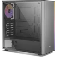NOX Behuizing Semitour Micro ATX / Mini ITX / ATX Infinity Omega LED RGB, zwart