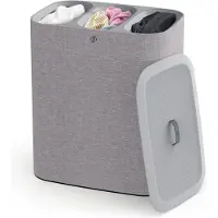 Equivera Wasmand 3 Vakken - Wassorteerder - Driedelige Wasmand - Organizer Kleding - Laundry Basket - Wasbox