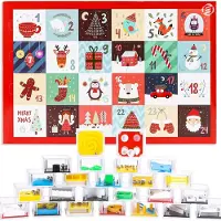 Equivera Adventskalender 2024 - 24 Stuks Geduldspellen en Mini-Denkspellen - Puzzelspellen voor Kinderen en Volwassenen - Perfect Kerst Aftelkalender Cadeau