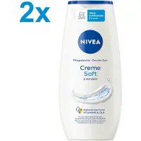 Nivea - Creme Soft - Douchecrème - 2x 250 ml - Voor een Zacht en Gezond Huidgevoel - DUO DEAL!