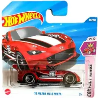 Hot Wheels '15 MAZDA MX-5 MIATA CABRIO METALIC RED 80/250 1:64 HW COMPACT KINGS 2/10 SHORT CARD