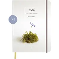 Essencio agenda 2026 groot (A5) - thema ‘belofte van bloei’ - natuur - onthaasten - betekenisvolle quotes