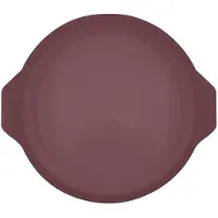 Point-Virgule ronde geribde quichevorm uit platinum silicone Vintage Maroon 24cm