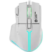 Canyon Fortnax GM-636, rechts, optisch, USB Type-A, 20000 DPI, wit