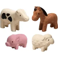 Plantoys Boerderijfiguren - - 4 dieren inbegrepen - Vanaf 12 maanden