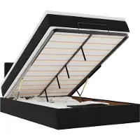 vidaXL Bed poef met matras 120x190 cm fluweel zwart