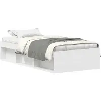 vidaXL Bedframe wit 75x190 cm