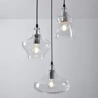LumenXL 3-lichts hanglamp Trinidad - transparant glas