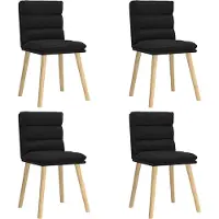 vidaXL Eetkamerstoelen 4 st stof zwart