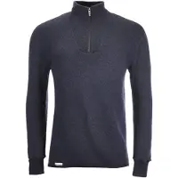 Woolpower Skipully Unisex Zip Turtleneck 400 Dark Navy-S