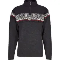 Dale of Norway - Truien - Moritz M Sweater Darkcharcoal Raspberry Black voor Heren van Wol - Maat M - Grijs