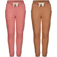 Minymo Joggingbroek - 2-pack - Kloof Rose/Bruin - - 10 jaar (140) - Joggingbroeken