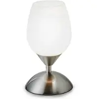 B.K.Licht - Tafellamp - dimbaar bedlamp - tafellamp woonkamer met glas - E14 fitting - h: 19.5cm