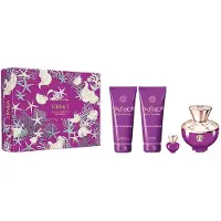 Versace Dylan Purple Pour Femme Gift Set EDP 100mL + EDP 5mL + Shower Gel 100mL + Body Lotion 100mL