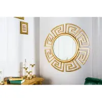 Invicta Glamorous design spiegel EUPHORIA XL 85cm gouden wandspiegel handgemaakt van metaal - 38744