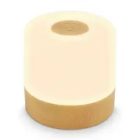 B.K.Licht Tafel lamp - 2W, 150lm, draadloos, LED, dimbaar, warm wit, houtkleurig
