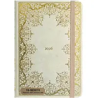 Peter Pauper Press Gilded Ivory compacte agenda 16-mnds - 2026