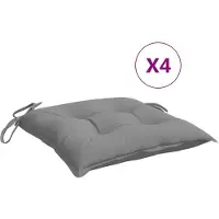 vidaXL Stoelkussens 4 st 40x40x7 cm oxford stof grijs