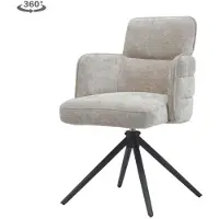 Tower Living Eetkamerstoel Rumo met armleuning draaibaar - Beige
