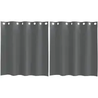 vidaXL Gordijnen voile met doorvoertules 2 st 140x140 cm donkergrijs