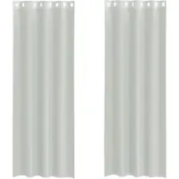 vidaXL Gordijnen voile met doorvoertules 2 st 140x300 cm lichtgrijs