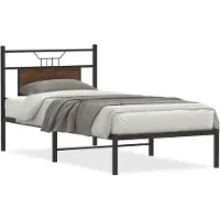 vidaXL Bedframe zonder matras hout sonoma eikenkleurig 90x200 cm