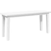 vidaXL Bank 90 cm massief hout rubber wit
