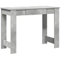 vidaXL Bureau, betonkleur, 100x45x75 cm, houtvezel