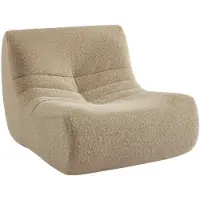 Sweeek Fauteuil alpaca effect stof 1 zitplaats Beige