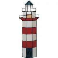 Clayre & Eef Tiffany tafellamp CLAAS, rood, Woon-/ Eetkamer, Glas, Tiffany, tafellamp