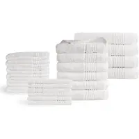 PHLOX Handdoeken 22 delig set supreme oeko-tex made in green 600 g/m2 zacht
