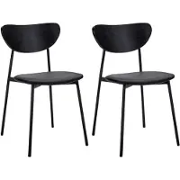 House Doctor Must Stoel Pak Van 2 Zwart - Stoelen Kunstleer Black - 209343030
