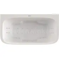 RB Xenz Valerie half vrijstaand bubbelbad 190x99 cm met RB2v whirlpool wit