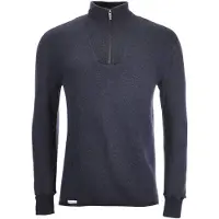 Woolpower Skipully Unisex Zip Turtleneck 400 Dark Navy-XL