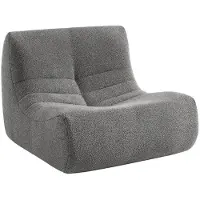 Sweeek Fauteuil boucléstof Sokol 1 zitplaats Grijs