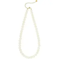 Yehwang Beady Babe Ketting | Stainless steel & Resin | Crème | | Cadeau voor haar | Moederdag | Kerst