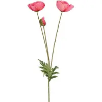 Countryfield Klaproos Papaver Kunsttakken 2 stuks 95 cm – Donkerroze Kunstbloem