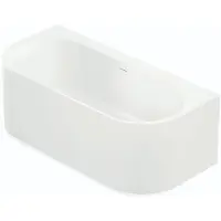 Luca Back To Wall Bad Sanitair Comfortstone 170x80x56 cm Incl. Afvoerset Mat Wit