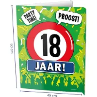 Paper Dreams Window Signs - 18 Jaar Multi multi Karton