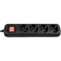 VB Extend - Schakel Stekkerdoos 4 Ingangen - Zwart 4gr - 5 Meter Draad - Stekkerdozen