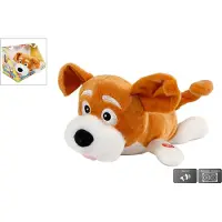 Nobrand Rollende Hond Pluche Met Geluid 28cm Bruin bruin Pluche Knuffel