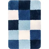 Brest Badmat 60x90cm blauw blauw Microfiber Badkamermat