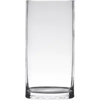 Hakbijl Glass Cilindervaas Glas Ø12xh25cm Transparant transparant Keramiek Vaas