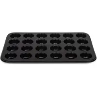 Patisse Mini Muffinvorm 24vak 35cm Zwart zwart Staal Bakvorm