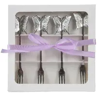 Décoris Gebaksvorkset 4-delig Rvs Zilver zilver RVS Vork